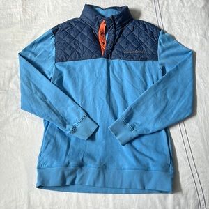 Men’s Vineyard Vines Quarter Light & Dark Blue Button-Up Size M